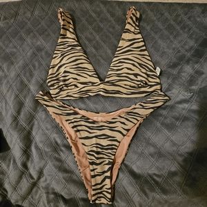 Aerie Animal Print bikini swimsuit